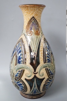 A Doulton Lambeth stoneware vase by Edith Lupton 28cm